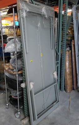 Assembly Workbench, 84 x 48", Folding Leg, Hardboard Square Edge