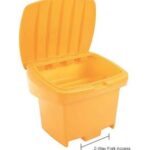 Outdoor Lockable Storage Container 30"Lx25"Wx24"H, 5.5 Cu. Ft., Yellow