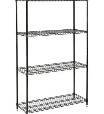 Nexel? 4 Shelf, Wire Shelving-In-A-Box, 48"W x 18"D x 74"H