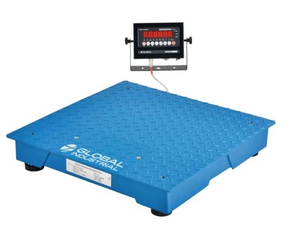 Industrial Bench & Floor Scale With LCD Indicator, 2×2 5000 lb x 1 lb