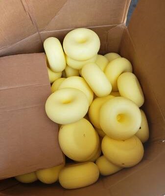 Skid-Mate? Pallet Cushions, 45 - 80 lb Load Capacity, Yellow - 96/Case