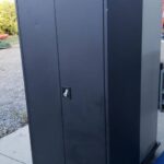 Steel Combination Shelf Cabinet 36x24x72 Black