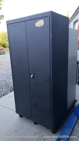 Steel Combination Shelf Cabinet 36x24x72 Black