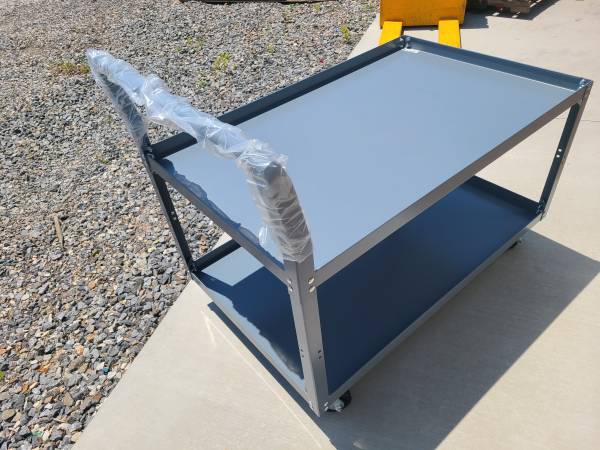 Steel Deck Service Cart 36×48 Greaseable Casters