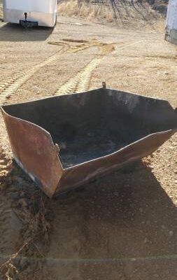 4ftby 42in dumping hopper fire bin USED