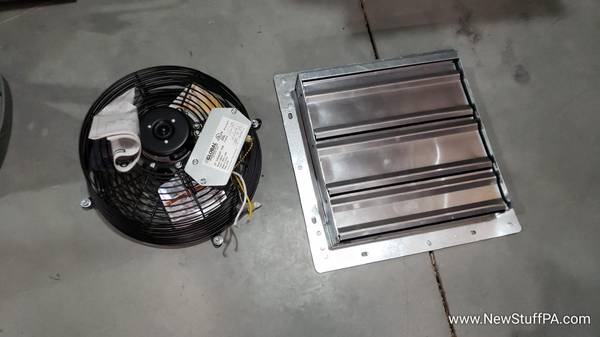 12″ Direct Drive Louver Exhaust Fan 1500cfm 1/30hp