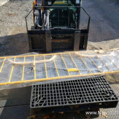 Steel Crowd Control Barrier, 102"L x 40"H x 1-1/4"D, Yellow