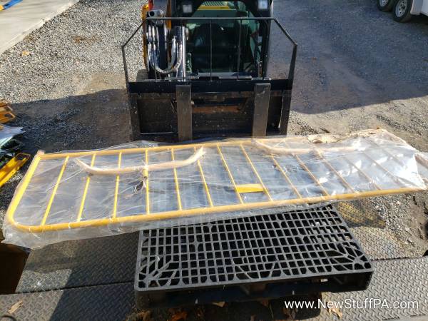 Steel Crowd Control Barrier, 102″L x 40″H x 1-1/4″D, Yellow