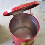 Justrite 10 Gallon Oily Waste Can, Red