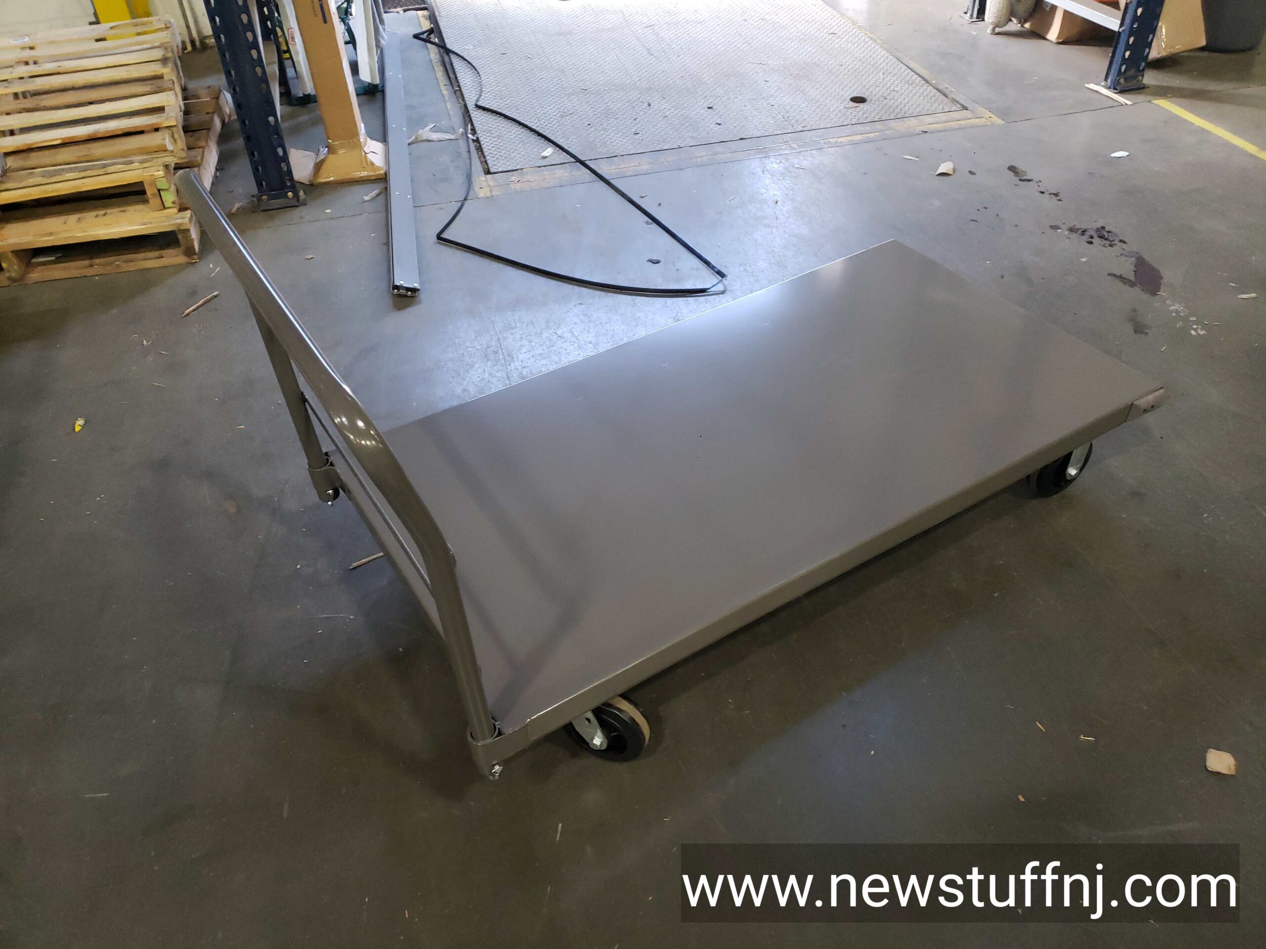 Steel Deck Platform Truck 72 x 36 2000 Lb. Capacity 6" Rubber Casters - Image 6