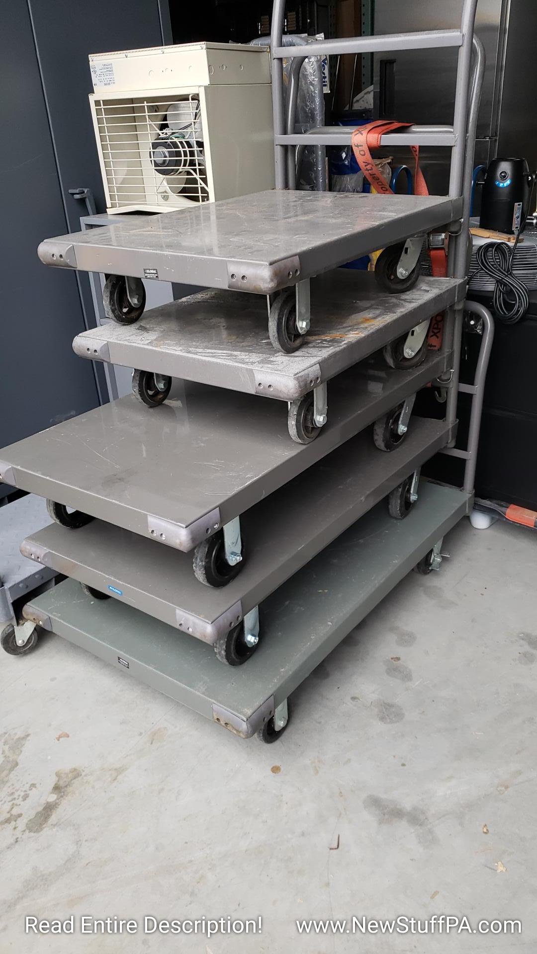 Steel Deck Platform Truck 72 x 36 2000 Lb. Capacity 6" Rubber Casters - Image 7